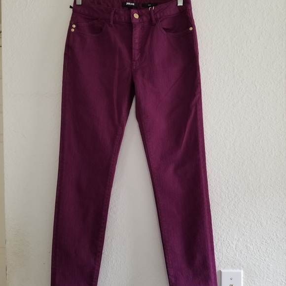 Just Cavalli Slim Fit High Waist Jeans Purple Size 26 - Picture 3 of 8